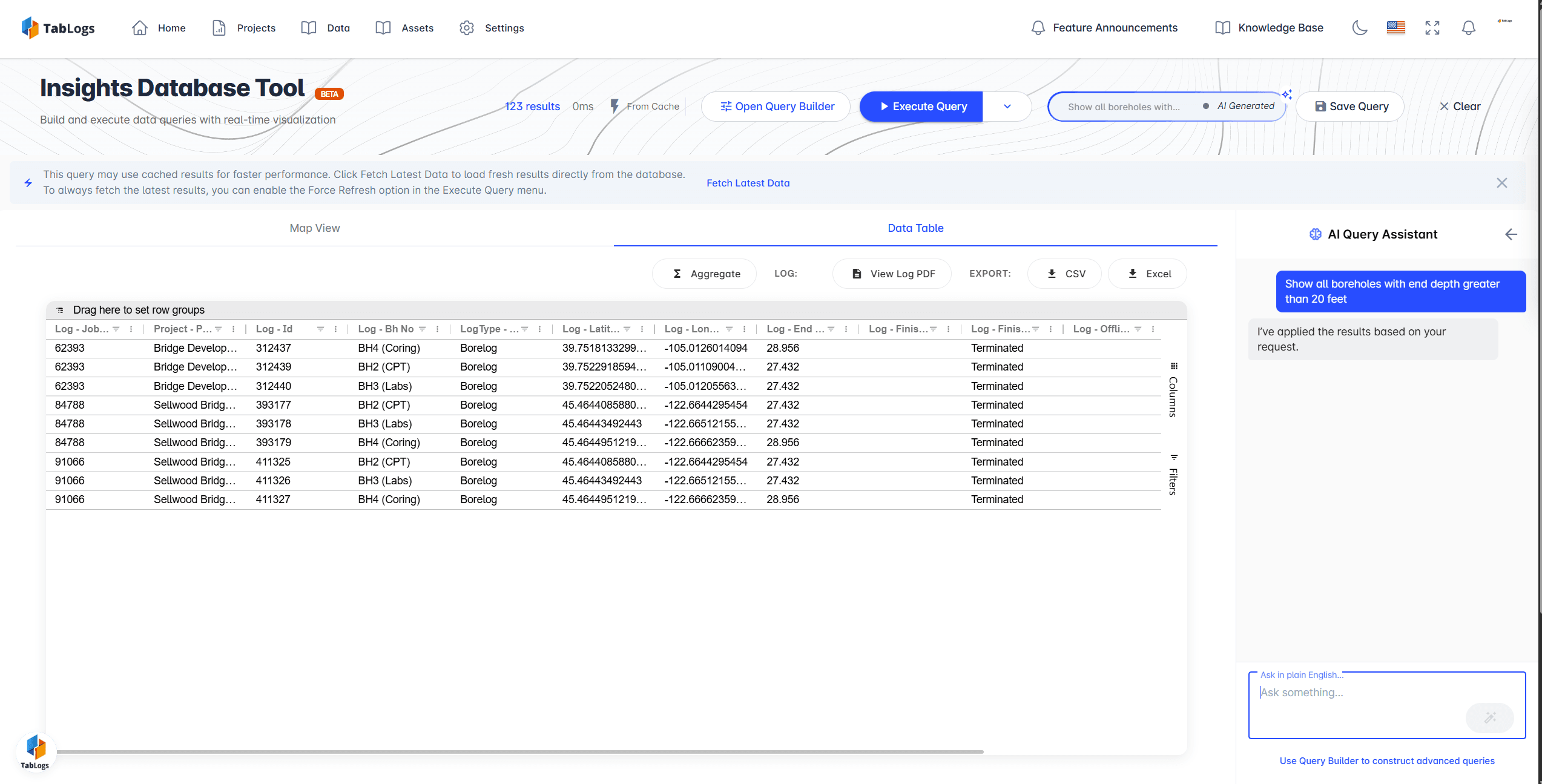 Tablogs Example Boring Log Software for Geotechnical Engineers | TabLogs